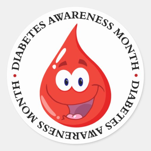 Diabetes Awareness Month Classic Round Sticker | Zazzle