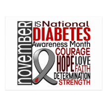 Diabetes Awareness Month Ribbon I2.3 Post Card