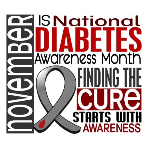 Diabetes Awareness Month Ribbon I2.5 button