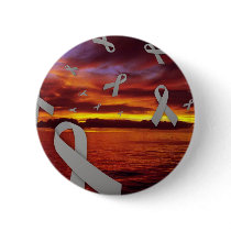 Diabetes Awareness Ribbons Float Through Sunset buttons by markthaler Diabetes Awareness Ribbons Float Through Sunset buttons