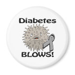 Diabetes Blows Awareness Design Fridge Magnets