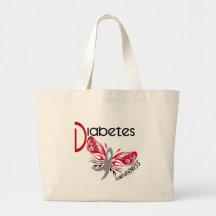 Diabetes BUTTERFLY 3 Canvas Bags