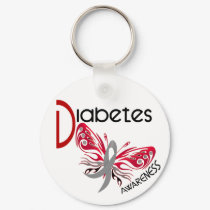 Diabetes BUTTERFLY 3 keychains