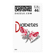 Diabetes BUTTERFLY 3 Postage Stamp