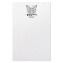Diabetes Butterfly Custom Stationery
