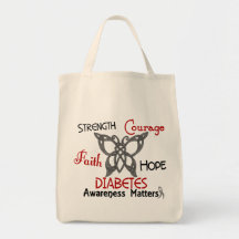 Diabetes Celtic Butterfly 3 Tote Bags