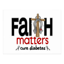 Diabetes Faith Matters Cross 1 Post Card