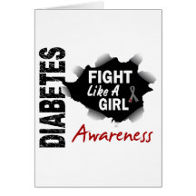Diabetes Fight Like A Girl 14.3 Cards