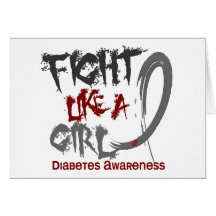 Diabetes Fight Like A Girl 5.3 Card