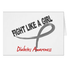 Diabetes Fight Like A Girl 7.3 Card