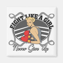 Diabetes Fight Like A Girl Boxer Refrigerator Magnet