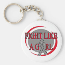 Diabetes Fight Like A Girl Circular Keychains