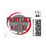 Diabetes Fight Like A Girl Circular Stamp