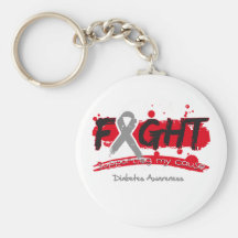 Diabetes FIGHT Supporting My Cause Key Chains