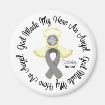 Diabetes God Made My Hero An Angel Fridge Magnet