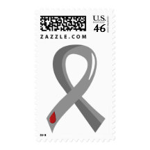 Diabetes Grey Ribbon 3 Postage Stamp