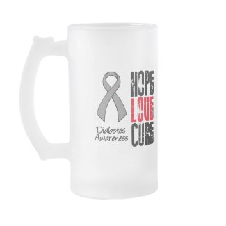 Diabetes Hope Love Cure Ribbon mug