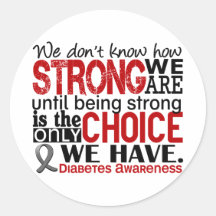 Diabetes How Strong We Are Round Sticker