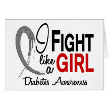 Diabetes I Fight Like A Girl 10.1 Card