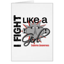 Diabetes I Fight Like A Girl 13.1 Card