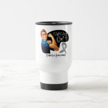 Diabetes I Fight Like a Girl Rosie The Riveter Mugs