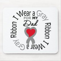 Diabetes I Wear Gray Ribbon For My Dad Mouse Mat
