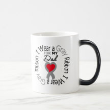 Diabetes I Wear Gray Ribbon For My Dad Mugs