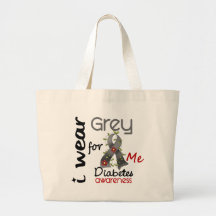 Diabetes I Wear Grey For ME 43 Canvas Bags
