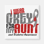 Diabetes I WEAR GREY FOR MY AUNT 6.2 Refrigerator Magnet