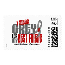 Diabetes I WEAR GREY FOR MY BEST FRIEND 6.2 Stamps