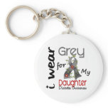 Diabetes I Wear Grey For My Daughter 43 Keychain