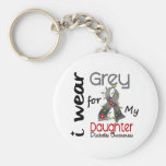 Diabetes I Wear Grey For My Daughter 43 Keychain