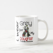 Diabetes I Wear Grey For My Daughter 43 Coffee Mugs