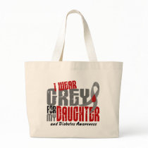 Diabetes I WEAR GREY FOR MY DAUGHTER 6.2 Tote Bags