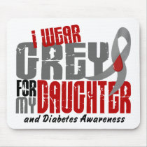 Diabetes I WEAR GREY FOR MY DAUGHTER 6.2 Mouse Pads
