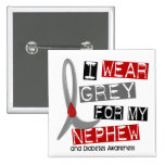 Diabetes I Wear Grey For My Nephew 37 Pinback Buttons