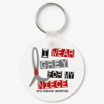 Diabetes I Wear Grey For My Niece 37 keychains