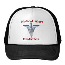Diabetes Medical Alert Silvear Asclepius Caduceus Mesh Hat