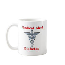 Diabetes Medical Alert Silver Rod & Snakes  Mugs