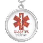 Diabetes Medical   Necklace: Customizable