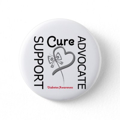 Diabetes Support Advocate Cure Pins