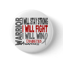 Diabetes Warrior Pinback Button