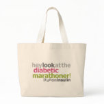 Diabetic Marathoner - I Run On Insulin bags