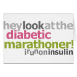 Diabetic Marathoner - I Run On Insulin cards