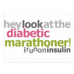 Diabetic Marathoner - I Run On Insulin postcards
