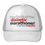 Diabetic Marathoner - I Run On Insulin hats