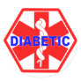 DIABETIC MEDICAL ID TAG ROUND STICKER