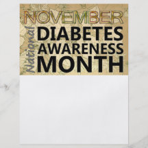 Diabetics November Diabetes Awareness Month Fall Flyer