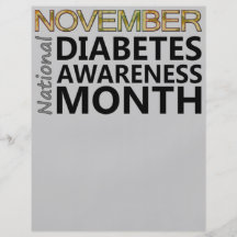 Diabetics November Diabetes Awareness Month Flyers
