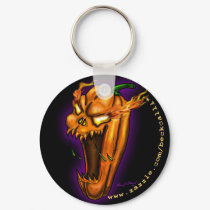 Diabolical Jack-o-lantern keychain by BeckCalli Diabolical Jack-o-lantern keychain
